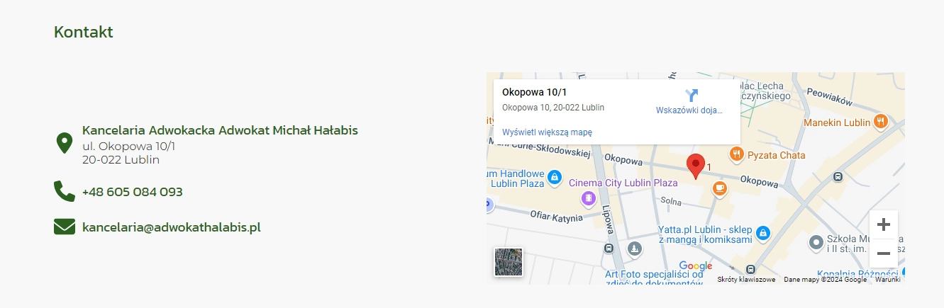 Kreatywne Wsparcie sekcja kontaktowa